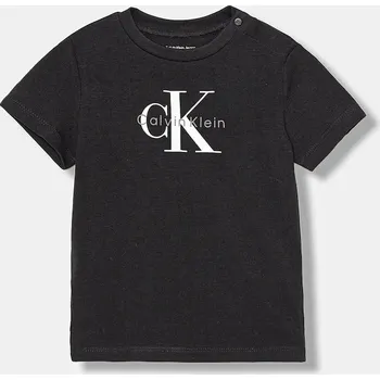 Pánské tričko Kojenecké tričko Calvin Klein Jeans černá barva, s potiskem, IN0IN00334 IN0IN00334.9BYA 99X, vel. 92