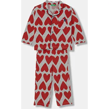 Chlapecké pyžamo Dětské bavlněné pyžamo United Colors of Benetton 3MR70P072.G.Seasonal šedá 09X, vel. 90