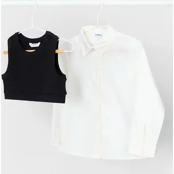 Chlapecká košile Dětská košile Mayoral černá barva, 4317 4317.6C.Mini.9BYA 99X, vel. 92