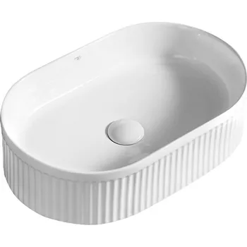 Umyvadlo BPS-koupelny Keramické umyvadlo na desku HYD-EX-WH-490 49x31 cm, bílé