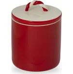 Vánoční keramická dóza Polka Red 15 cm