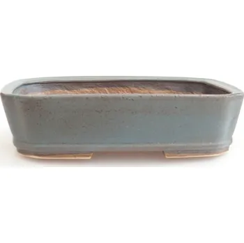 Květináč Keramická bonsai miska 24 x 20,5 x 6 cm modrá