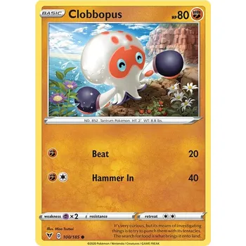 Karetní hra Clobbopus 100/185 - Vivid Voltage Typ karty: Reverse Holo