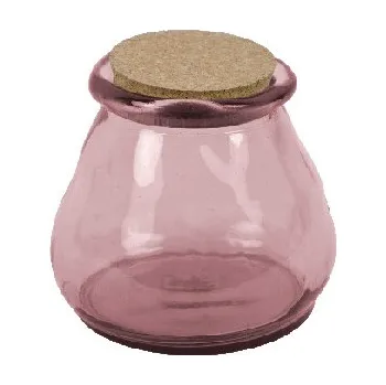 Sklenice Sklenice z recyklovaného skla s korkovým uzávěrem SAC, 1,5L růžová (balení obsahuje 1ks)|Vidrios San Miguel|Recycled Glass