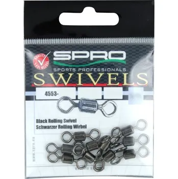 Spro obratlík Black Rolling Swivel 10ks - Velikost : 4 / 36kg
