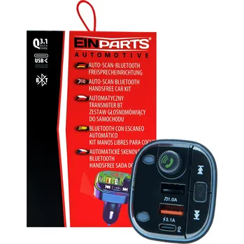 FM transmitter EPBTT02 FM Transmiter – 2× USB-A + USB-C PD