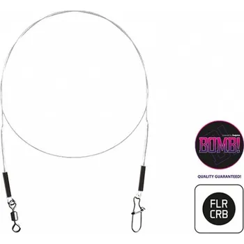 Fluorokarbonové lanko BOMB! s obratl. a karab. 2ks/45cm/18kg