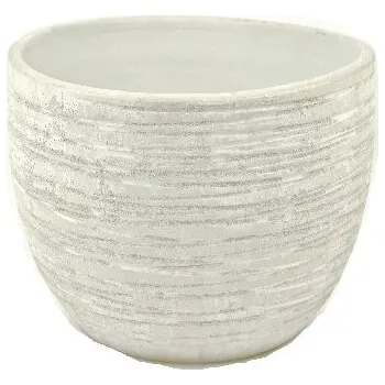 Obal na květináč keramický NISA, pr.23x11cm, krémová|SAND CREAM|Ego Dekor