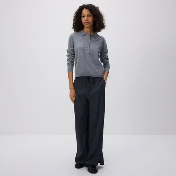 Dámské kalhoty Reserved - Kalhoty ze strukturované látky - tmavě šedá - 491GG-90X - 491GG-90X-XS