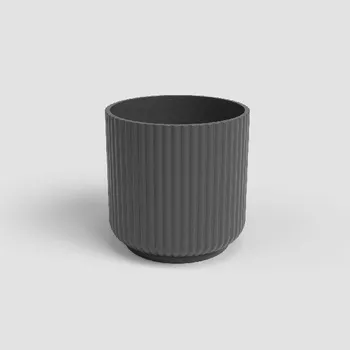 Květináč Květináč LUNA, 7cm, keramika, tm.šedá|ANTHRACITE|Artevasi