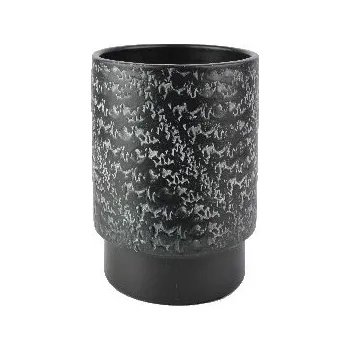 Květináč Obal na květináč keramický FAJARDA, pr.20x18cm, černá|BLACK|Ego Dekor