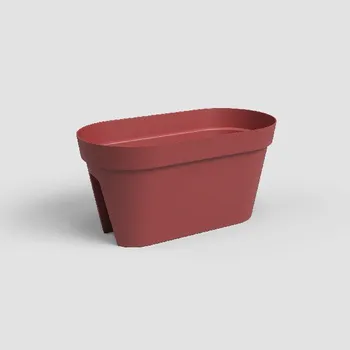 Truhlík Truhlík CAPRI, na zábradlí, 60cm, plast, červená|DARK RED|Artevasi