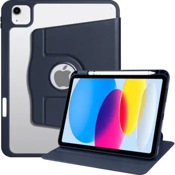 Pouzdro na mobilní telefon Otočné 360° pouzdro s prostorem na Apple Pencil pro iPad Air 13" (2024/2025) - tmavě modré