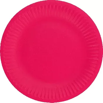 Talíř EKO Talířky papírové růžové 18cm, 6ks