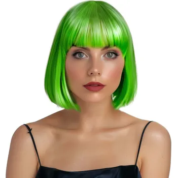 Karnevalová paruka Paruka dámská mikádo, zelená