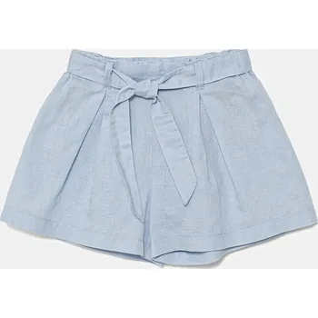 Dětské plátěné šortky United Colors of Benetton 43WBG902G.P.Seasonal modrá 05X, vel. 82