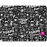 Connect IT Doodle podložka pod myš, vel. S (320 x 245 mm) - černá