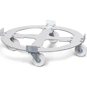 Ocelový sudový podvozek DT 6 pro 200l sudy, nastavitelný, nevodivý, nosnost 450 kg