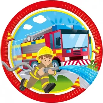 Talíř EKO Papírové talíře Hasič 23 cm - 8 ks