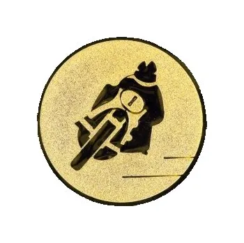 Kovový emblém Motorky Ø25 mm, Barva Zlato