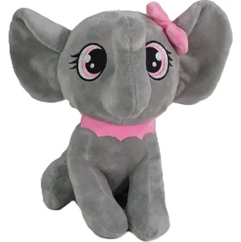 plyšák Vizopol Slon s růžovou mašlí 25 cm