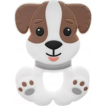 BocioLand Silikonové kousátko Pejsek Hnědé