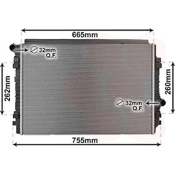 Motor automobilu VAN WEZEL chladič, chlazení motoru 03012711