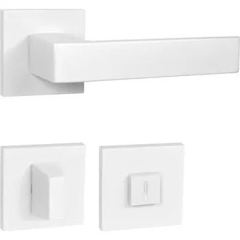 Dveřní kování Klika Naturel Hit bílá matná WC klíč HITHRWSWC