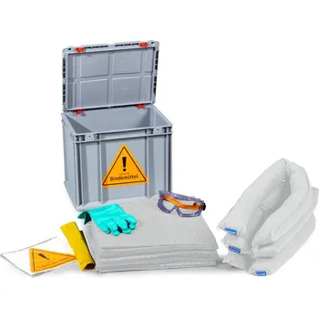 Sorbent DENSORB® sorpční havarijní sada v mobilní stohovatelné euro nádobě, provedení Olej