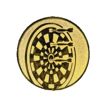 Kovový emblém Šipky Ø25 mm, Barva Stříbro