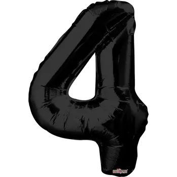 Balónek Foliová číslice - 86cm - černá 4