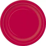Papírové talíře červené 23 cm - 16 ks