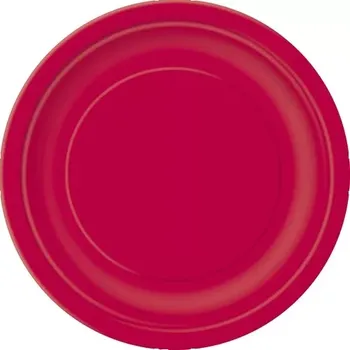 Talíř Papírové talíře červené 23 cm - 16 ks