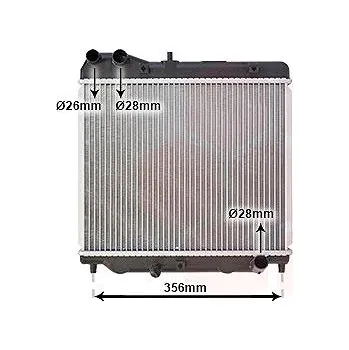 Motor automobilu VAN WEZEL chladič, chlazení motoru 25002178