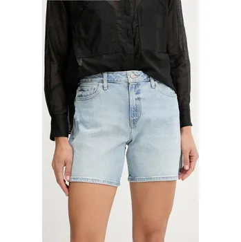Dámské kraťasy Džínové šortky Guess dámské, modrá barva, high waist, W5GD1A D4K30 W5GD1A.D4K30 55X, vel. 28