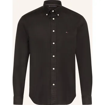 Pánská košile Tommy Hilfiger Pánská Flanelová Košile Regular Fit, černá, 46