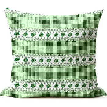 Povlečení Bavlněný povlak na polštář - Mirabelka zelená Zapínání: zip, Velikost polštáře: 70x90