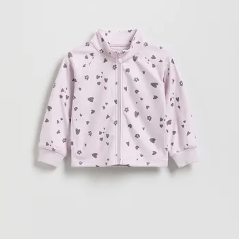 Dívčí mikina Reserved - Vzorovaná mikina - levandulová - 325FA-04X - 325FA-04X-110