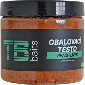 Návnadová pasta TB Bais obalovací pasta Peach Liver 200ml