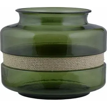 Váza Mediterranea Lifestyle ECO Váza z recyklovaného skla ABA, olivově zelená, 25 cm (balení obsahuje 1ks)|Ego Dekor