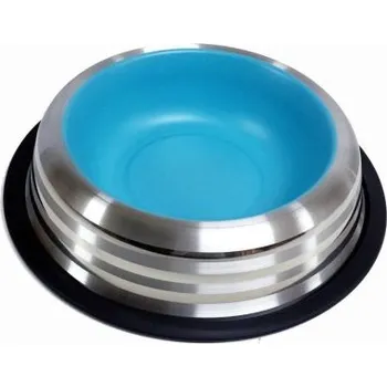 Miska pro psa Miska nerez LINE PASTELOVÁ modrá 0,4l/15,5cm