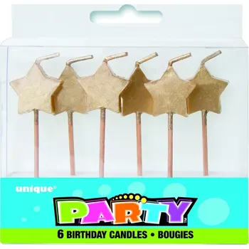 Dortová svíčka Svíčky "Hvězdy" 6ks (Svíčky "Hvězdy" 6ks)