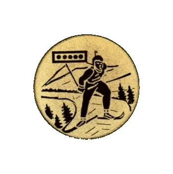 Samolepkový emblém Biatlon Ø25 mm, Barva Zlato