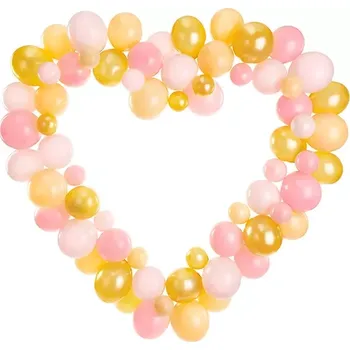 Balónek Sada na balonkovou girlandu - srdce růžové 160 cm (Sada na balonkovou girlandu - srdce růžové 160 cm)