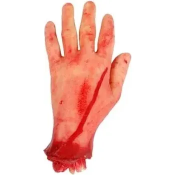 Party dekorace Halloweenská dekorace - krvavá ruka - 20 x 10cm