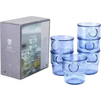 Sklenice San Miguel Sklenice AUTHENTIC, pr.9x9cm|0,3L, box 6ks, sv. modrá (DOPRODEJ)|Ego Dekor