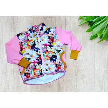 Dívčí mikina Holčičí mikina zip myšky a myšáci Holčičí mikina