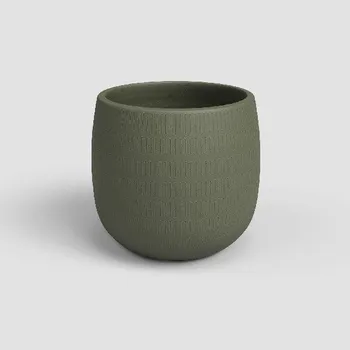 Květináč Květináč AURA, 20cm, keramika, zelená|OLIVE GREEN|Artevasi