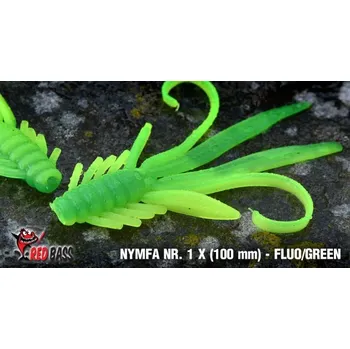 Umělá nástraha RedBass Nymfa 100 mm Fluo / Green UV Color 1ks