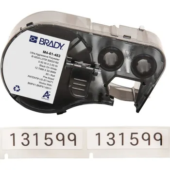 Pásek do tiskárny Brady M4-61-483 / 170771, 12.70 mm x 50.80 mm, Polyester, černý tisk / bílý podklad